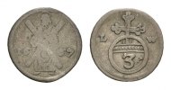Braunschweig-Calenberg-Hannover Ausbeute 3 Pfennig Johann Friedrich 1665-1679 -