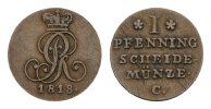 Braunschweig-Calenberg-Hannover Cu Pfennig Georg III. 1760-1820 -