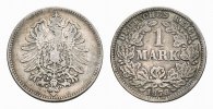 Kleinmünzen 1 Mark 1878 G F-VF