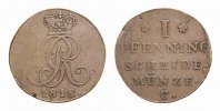 Braunschweig-Calenberg-Hannover Cu Pfennig Georg III. 1760-1820 -