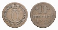 Waldeck Cu 2 Pfennig Karl August Friedrich 1728-1763 -