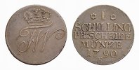 Brandenburg-Preußen Cu Schilling Friedrich Wilhelm II. 1786-1797 -
