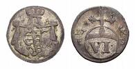 6 Pfennig 1760 FS Eisenach Sachsen-Weimar-Eisenach Anna Amalia 1758-1775 Sehr schön