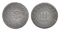 Wiedenbrück  Cu 3 Pfennig 1619 Etwas rauher Schrötling, fast sehr schön