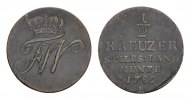 Brandenburg-Preußen Cu 1/2 Kreuzer Friedrich Wilhelm II. 1786-1797 -