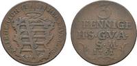 Sachsen-Gotha-Altenburg Cu 3 Pfennig Friedrich III. 1732-1772 -