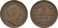 Baden-Durlach Cu 1/2 Kreuzer Leopold 1830-1852 -