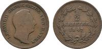 Baden-Durlach Cu 1/2 Kreuzer Leopold 1830-1852 -