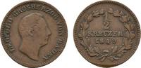 Baden-Durlach Cu 1/2 Kreuzer Leopold 1830-1852 -