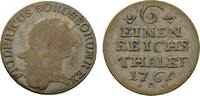 Brandenburg-Preußen Zeitgenössische Fälschung des 1/6 Taler Friedrich II. 1740-1786 -