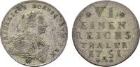 Brandenburg-Preußen 1/6 Taler Friedrich II. 1740-1786 -