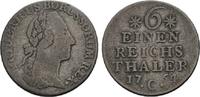 Brandenburg-Preußen 1/6 Taler Friedrich II. 1740-1786 -
