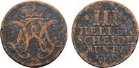 Hessen-Kassel Cu 3 Heller Wilhelm VIII. 1751-1760 -