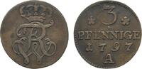 Brandenburg-Preußen 3 Pfennig Friedrich Wilhelm II. 1786-1797 -