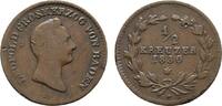 Baden-Durlach Cu 1/2 Kreuzer Leopold 1830-1852 -