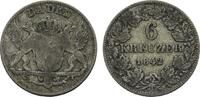 Baden-Durlach 6 Kreuzer Leopold 1830-1852 -