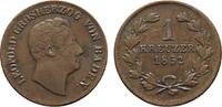 Baden-Durlach Cu Kreuzer Leopold 1830-1852 -