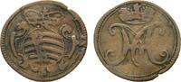 Sachsen-Meiningen Cu Heller Friedrich Wilhelm und Anton Ulrich 1743-1746 -