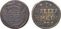 Sachsen-Meiningen Cu Heller Bernhard 1680-1706 -