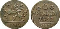 Mecklenburg-Rostock, Stadt Cu 6 Pfennig -