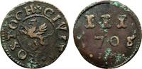 Mecklenburg-Rostock, Stadt Cu 3 Pfennig -