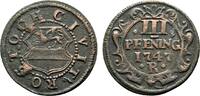Mecklenburg-Rostock, Stadt Cu 3 Pfennig -