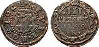 Mecklenburg-Rostock, Stadt Cu 3 Pfennig -