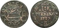 Mecklenburg-Rostock, Stadt Cu 3 Pfennig -