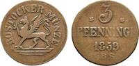Mecklenburg-Rostock, Stadt Cu 3 Pfennig -
