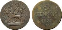 Mecklenburg-Rostock, Stadt Cu 3 Pfennig -