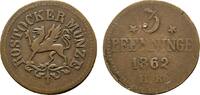 Mecklenburg-Rostock, Stadt Cu 3 Pfennig -