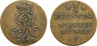 Braunschweig-Calenberg-Hannover Cu Pfennig Georg III. 1760-1820 -
