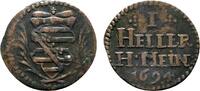 Sachsen-Meiningen Cu Heller Bernhard 1680-1706 -