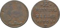 Sachsen-Meiningen Cu Heller Bernhard 1680-1706 -