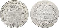 Baden-Durlach 6 Kreuzer Carl Ludwig Friedrich 1811-1818 -