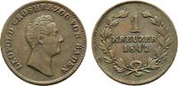 Baden-Durlach Cu Kreuzer Leopold 1830-1852 -