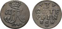 Brandenburg-Preußen 3 Gute Pfennig Friedrich II. 1740-1786 -