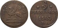 Mecklenburg-Rostock, Stadt Cu 3 Pfennig -