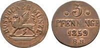 Mecklenburg-Rostock, Stadt Cu 3 Pfennig -