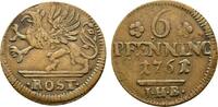 Mecklenburg-Rostock, Stadt Cu 6 Pfennig -