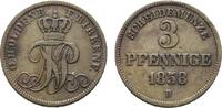 Oldenburg Cu 3 Pfennig Nicolaus Friedrich Peter 1853-1900 -
