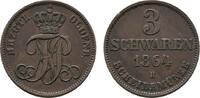 Oldenburg Cu 3 Schwaren Nicolaus Friedrich Peter 1853-1900 -