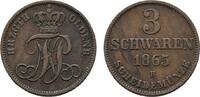 Oldenburg Cu 3 Schwaren Nicolaus Friedrich Peter 1853-1900 -