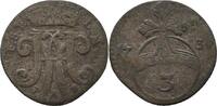 Sachsen-Eisenach 3 Pfennig Wilhelm Heinrich 1729-1741 -