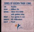 NETHERLANDS ANTILLES , KM# 67 , Silver, 10 Gulden, 2001, Proof, Gold Trade Coins: Catharina II (1729-1796). With gold inserts re