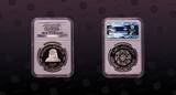 UNITED ARAB EMIRATES, KM# 22 , Silver, 50 Dirhams, 1996, Proof, 30th Anniversary - Reign of Shaikh Zayed (Circular design of Ara