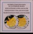 FINLAND, KM# 146 , Bi-Metallic Aluminum-Bronze Center in Copper-Nickel ring, 5 Euro, 2007P, Proof, 90th Anniversary - Independen