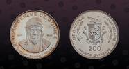 GUINEA 200 Francs GUINEA , KM# 11 , Silver, 200 Francs, 1969, Proof, Almamy Samory Toure. Coin in excellent condition! -