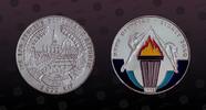 LAOS 5000 Kip LAOS , KM# 81 , Silver, 5000 Kip, 1998, Proof, Olympics Sydney - Gymnastics. Multicolored. Scarce coin in 5000 Kip denomination. -