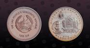 LAOS 1000 Kip LAOS , Unlisted, Silver, 1000 Kip, 2003, Proof, Marco Polo and ship. Scarce type. Nice toning! Coin in excellent condition! -